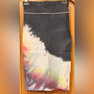 Brightly TwistedTie-Dye and Gray Midi Skirt
